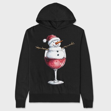 Snowman Wine, Hanorac Oversize Barbati (Unisex)