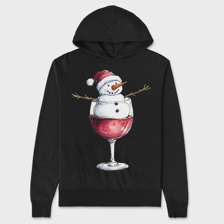 Snowman Wine, Hanorac Oversize Barbati (Unisex)
