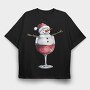 Snowman Wine, Tricou Oversize Barbati (Unisex)