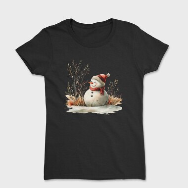 Snowman Winter Hat, Tricou Femei