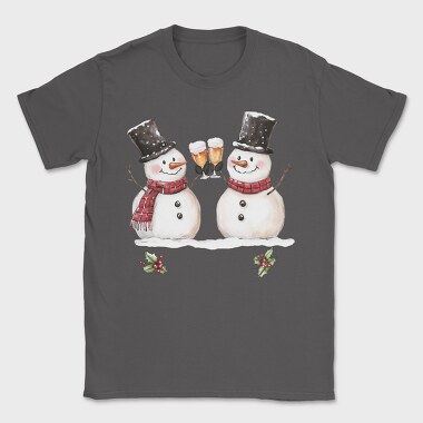 Snowmen Toasting Wine, Tricou Barbati (Unisex)