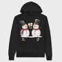 Snowmen Toasting Wine, Hanorac Oversize Barbati (Unisex)