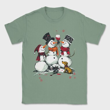 Snowmen Wine Christmas, Tricou Barbati (Unisex)