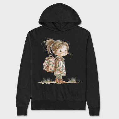 Snowy Adventure Girl, Hanorac Oversize Barbati (Unisex)