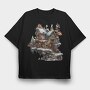 Snowy Fairy Hut, Tricou Oversize Barbati (Unisex)