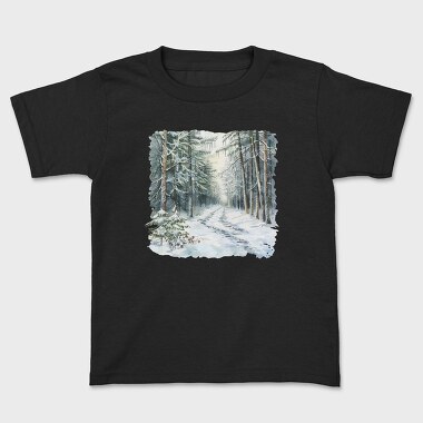 Snowy Forest Path, Tricou Copii