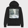Snowy Forest Path, Hanorac Oversize Barbati (Unisex)