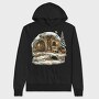 Snowy Mistletoe Garden, Hanorac Oversize Barbati (Unisex)