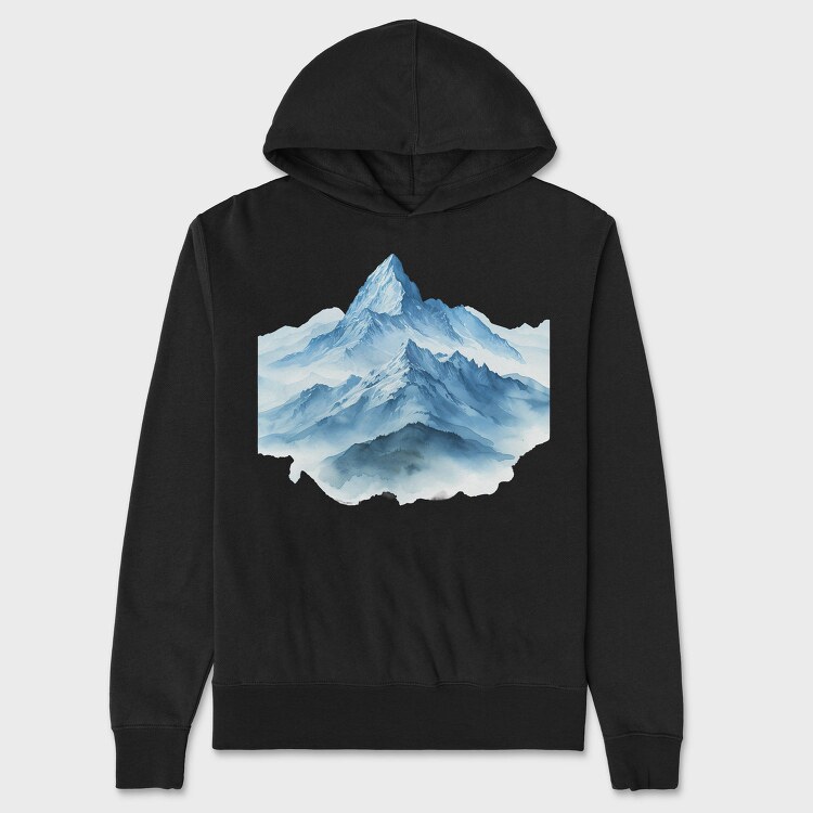 Snowy Mountain Peak, Hanorac Oversize Barbati (Unisex)