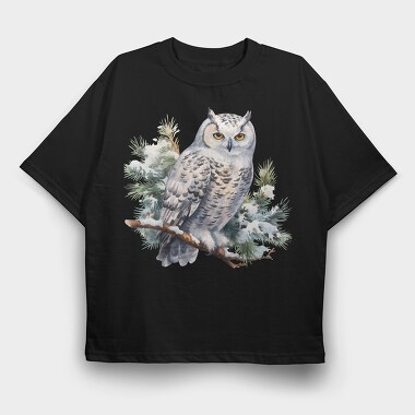 Snowy Owl Club, Tricou Oversize Barbati (Unisex)