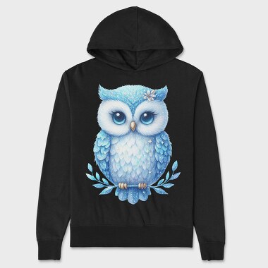 Snowy Owl Glow, Hanorac Oversize Barbati (Unisex)