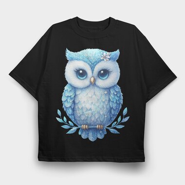 Snowy Owl Glow, Tricou Oversize Barbati (Unisex)