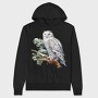Snowy Owl Winter Branch, Hanorac Oversize Barbati (Unisex)