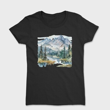 Snowy Peaks Reflection, Tricou Femei