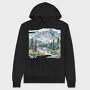 Snowy Peaks Reflection, Hanorac Oversize Barbati (Unisex)