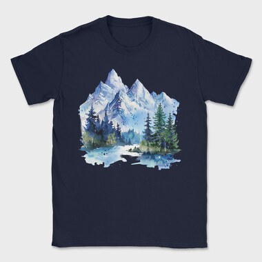 Snowy Peaks Serenity, Tricou Barbati (Unisex)