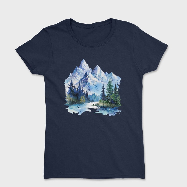 Snowy Peaks Serenity, Tricou Femei