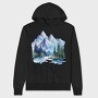 Snowy Peaks Serenity, Hanorac Oversize Barbati (Unisex)