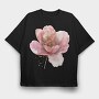 Soft Pink Flower, Tricou Oversize Barbati (Unisex)
