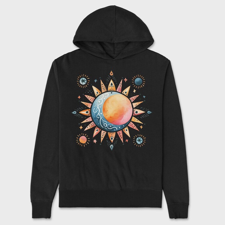 Solar Eyes Clipart, Hanorac Oversize Barbati (Unisex)