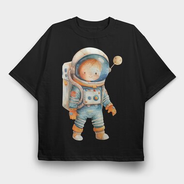 Space Adventure Kid, Tricou Oversize Barbati (Unisex)