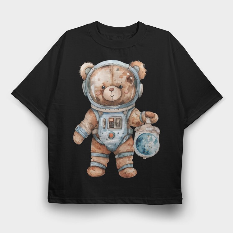 Space Bear Club, Tricou Oversize Barbati (Unisex)