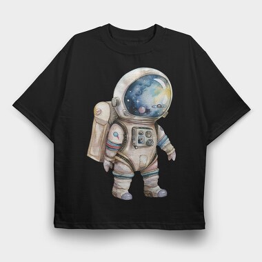 Space Kid Galaxy, Tricou Oversize Barbati (Unisex)