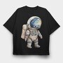 Space Kid Galaxy, Tricou Oversize Barbati (Unisex)