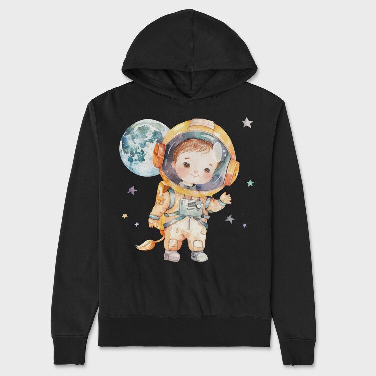 Space Kid Moonlit, Hanorac Oversize Barbati (Unisex)