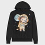 Space Kid Moonlit, Hanorac Oversize Barbati (Unisex)