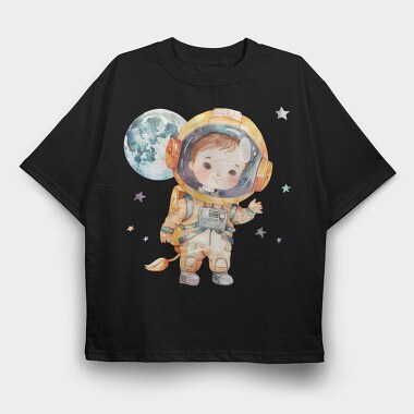 Space Kid Moonlit, Tricou Oversize Barbati (Unisex)