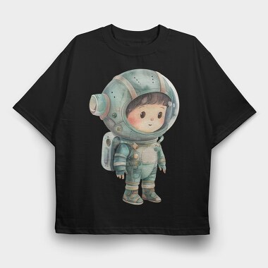 Space Kid Suit, Tricou Oversize Barbati (Unisex)