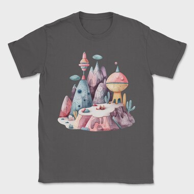 Space Planet Mountain, Tricou Barbati (Unisex)