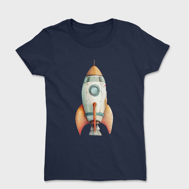 Space Rocket Clipart, Tricou Femei