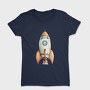 Space Rocket Clipart, Tricou Femei