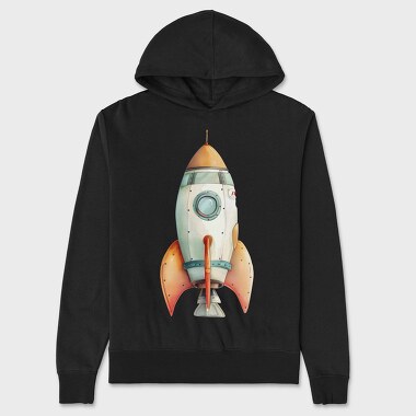 Space Rocket Clipart, Hanorac Oversize Barbati (Unisex)