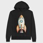 Space Rocket Clipart, Hanorac Oversize Barbati (Unisex)