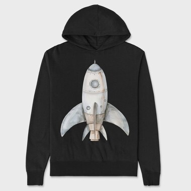 Space Rocket Launch, Hanorac Oversize Barbati (Unisex)