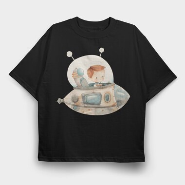 Spaceship Boy Space, Tricou Oversize Barbati (Unisex)