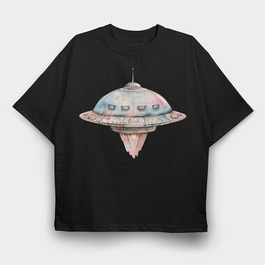 Spaceship Face, Tricou Oversize Barbati (Unisex)