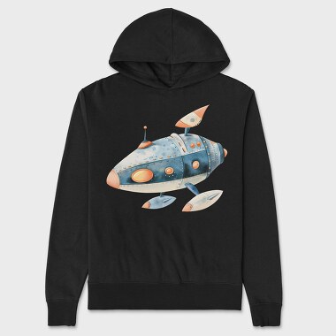 Spaceship Fly By, Hanorac Oversize Barbati (Unisex)