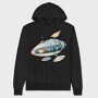Spaceship Fly By, Hanorac Oversize Barbati (Unisex)