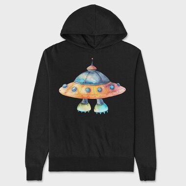 Spaceship Flying Boat, Hanorac Oversize Barbati (Unisex)