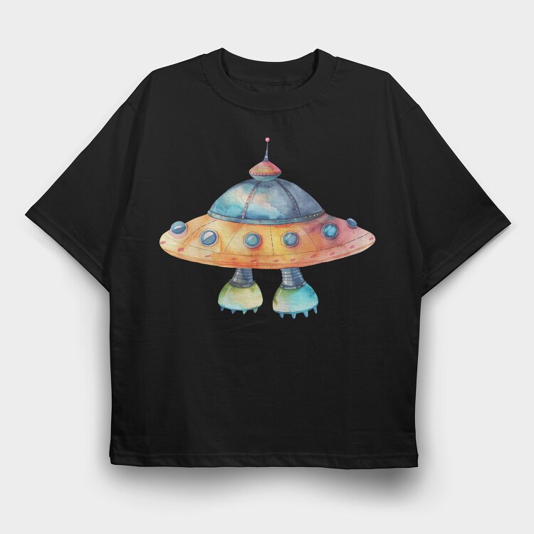 Spaceship Flying Boat, Tricou Oversize Barbati (Unisex)