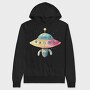 Spaceship Flying Ufo, Hanorac Oversize Barbati (Unisex)