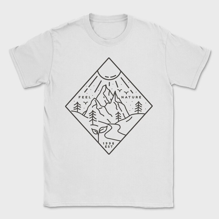 Nature Minimal Feel Nature, Tricou Barbati (Unisex)