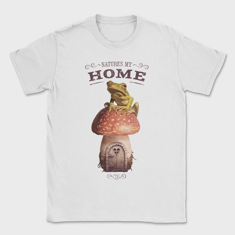 Nature Is My Home Frog, Tricou Barbati (Unisex)