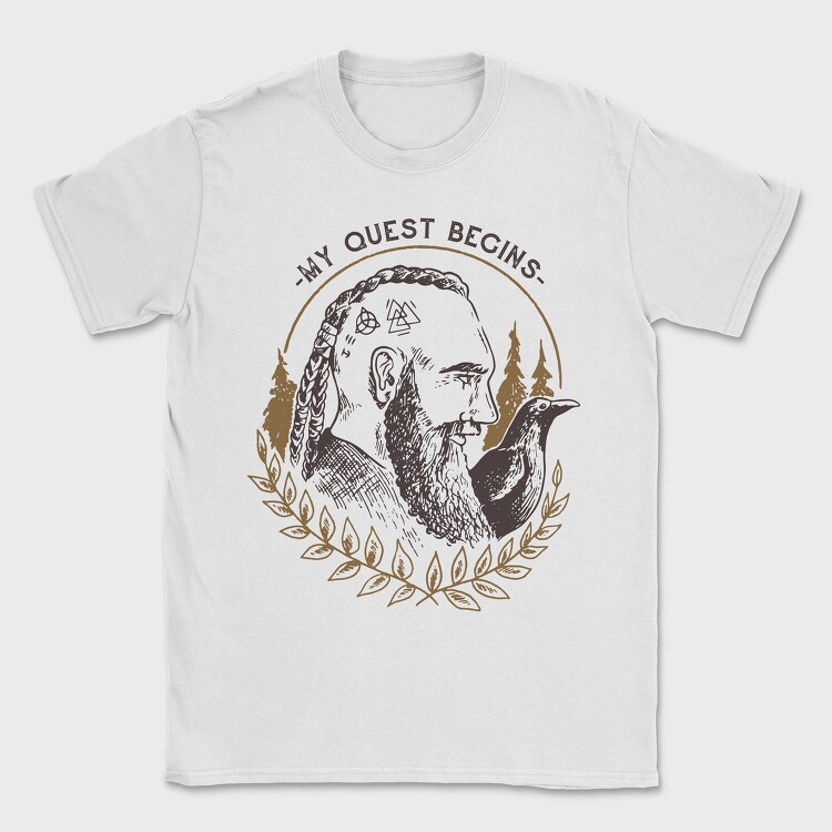 My Quest Begins Viking, Tricou Barbati (Unisex)