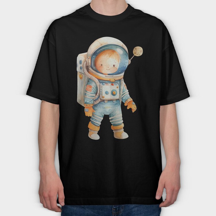 Space Adventure Kid, Tricou Oversize Barbati (Unisex)