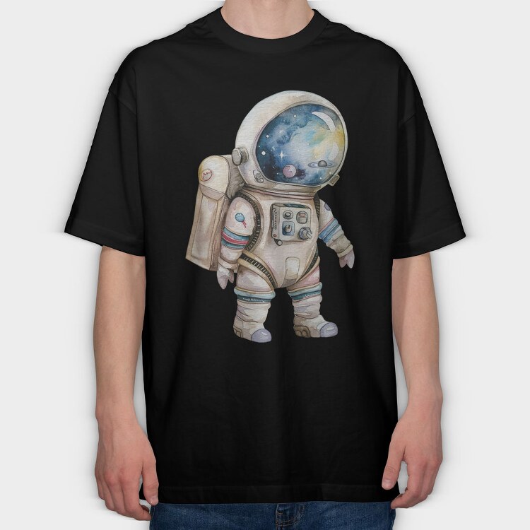 Space Kid Galaxy, Tricou Oversize Barbati (Unisex)